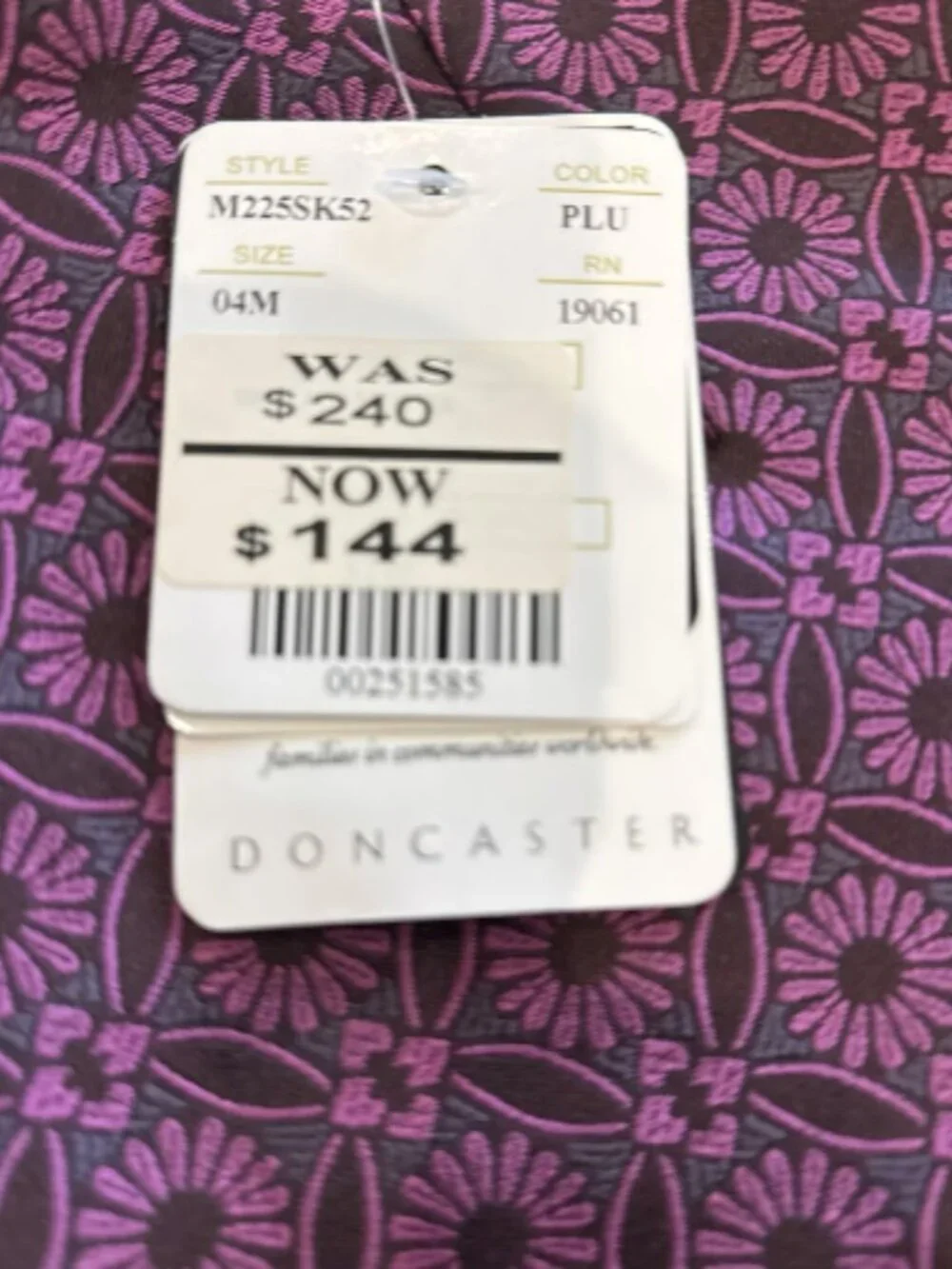 Doncaster Purple and Gray Paterened Pencil Skirt Size 4